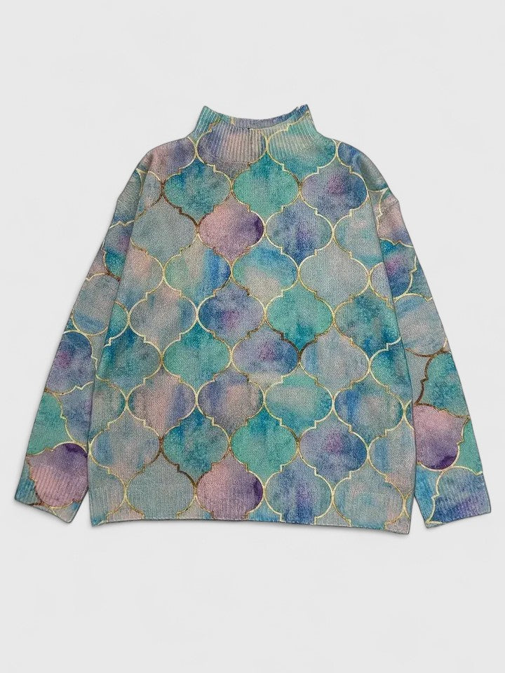 Amélia - High Collar Knit Sweater