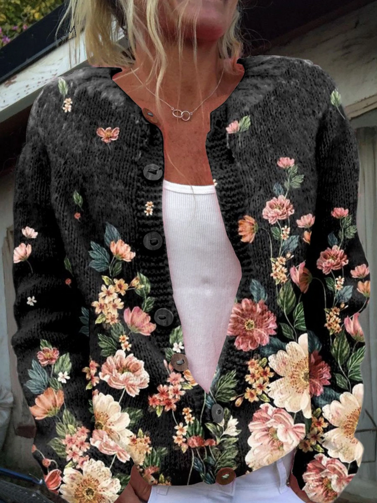 Kivara| Vintage Floral Cardigan