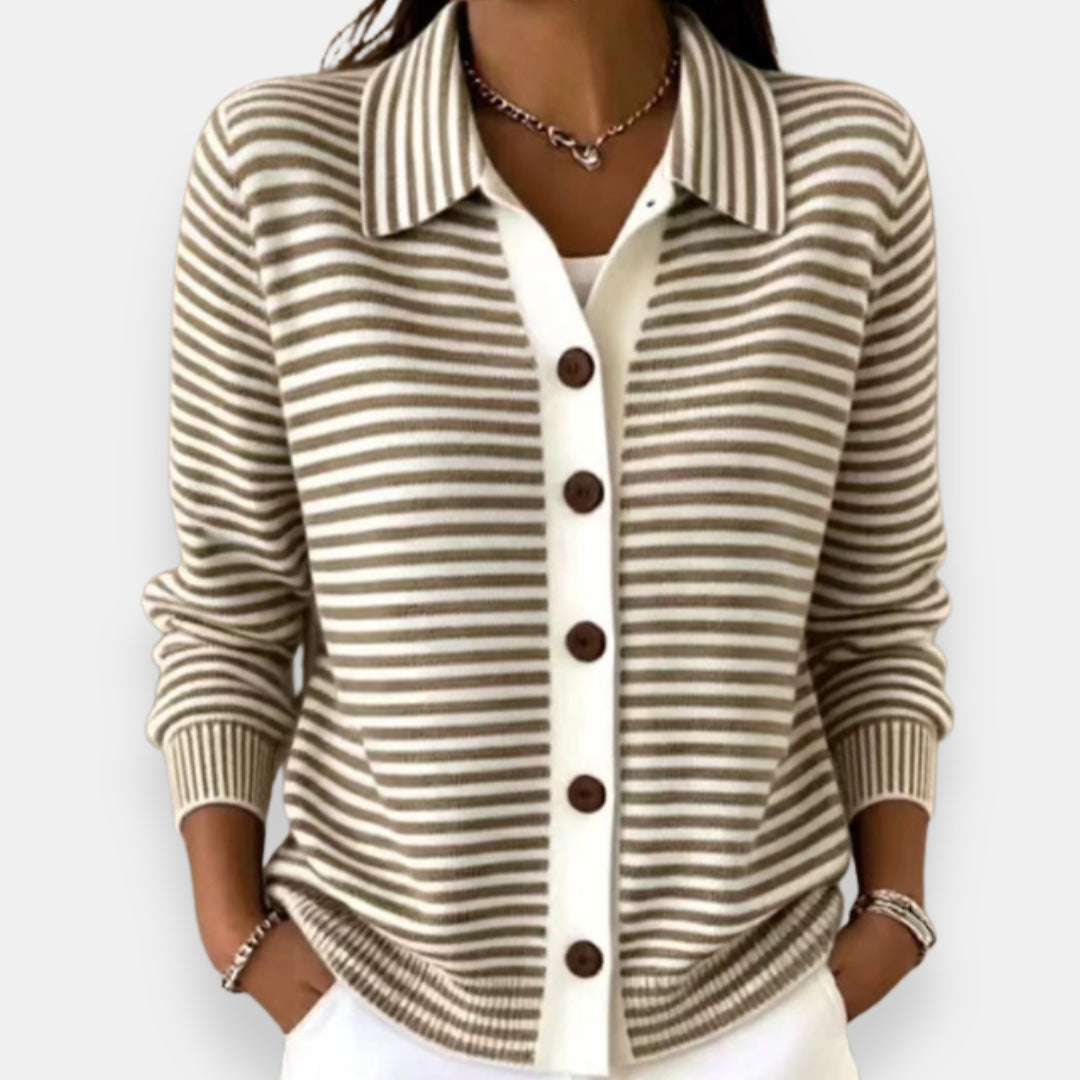 Blythe | Striped Button Cardigan