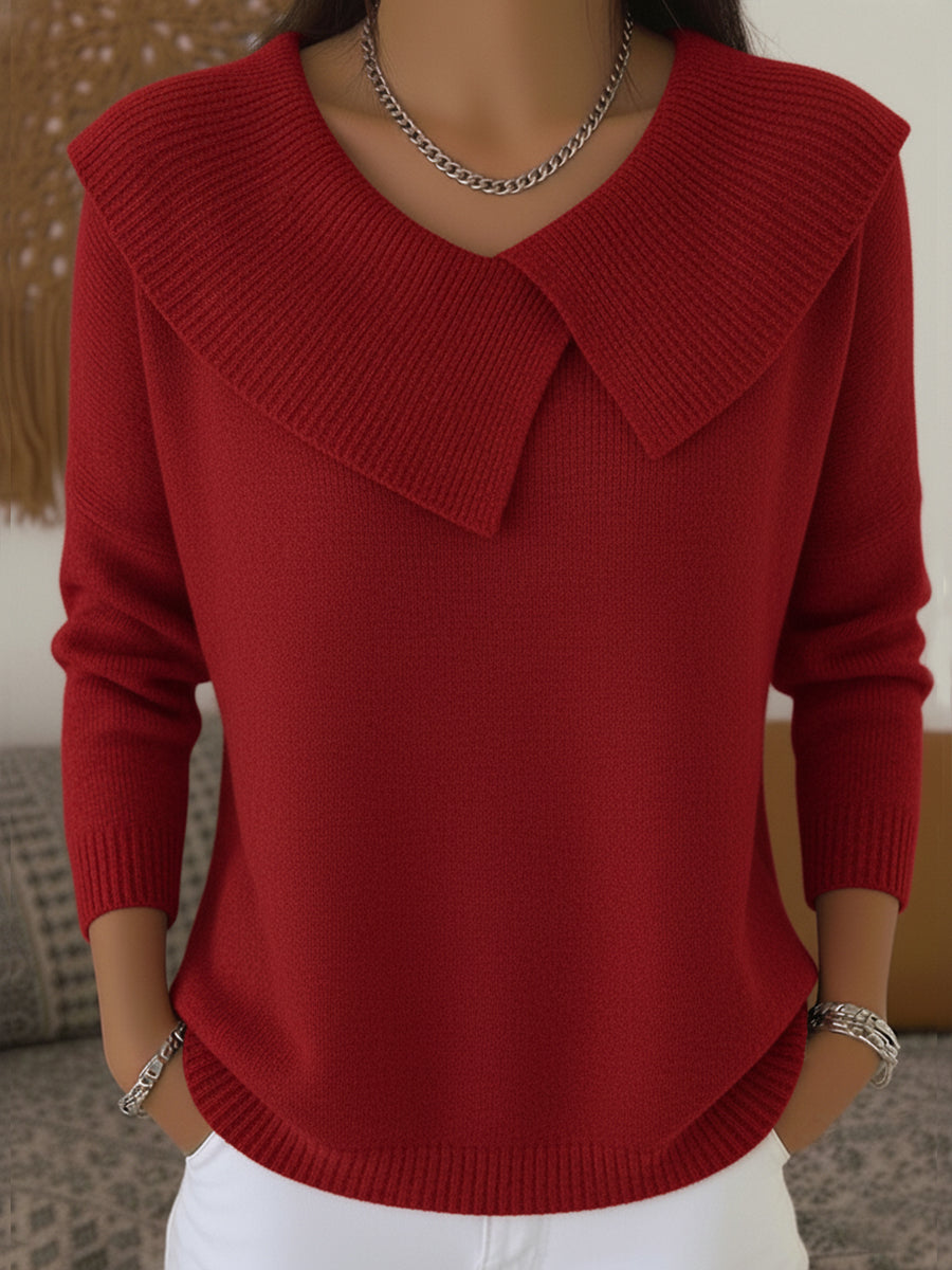Lucia - Warm Sweater with Soft Collar
