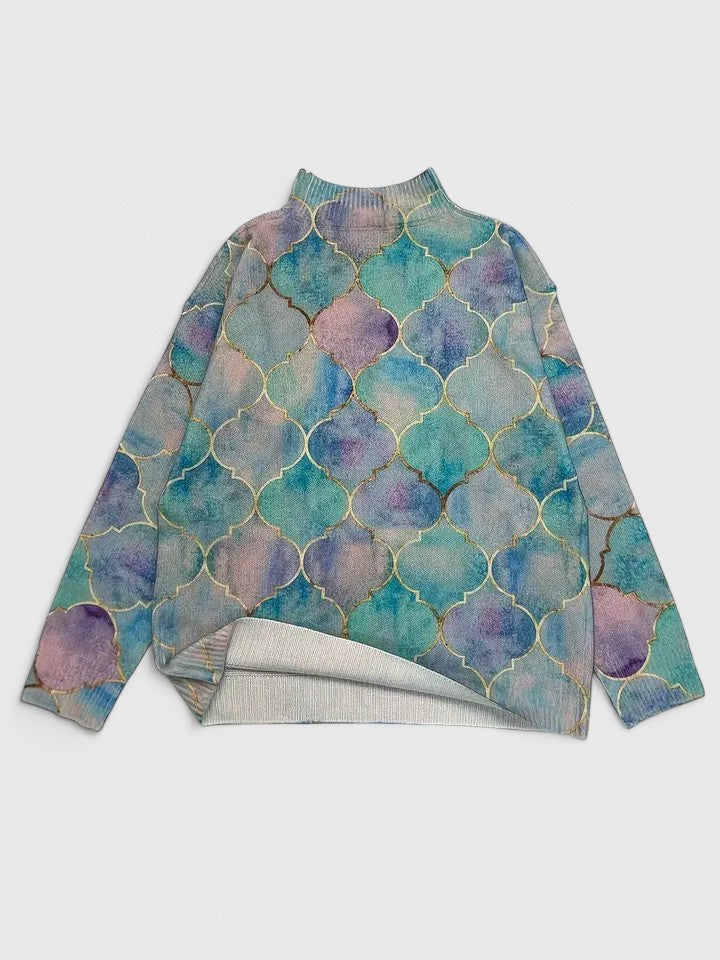 Amélia - High Collar Knit Sweater