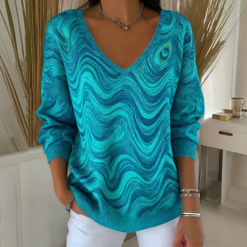 Evéline - Elegant V-Neck Sweater