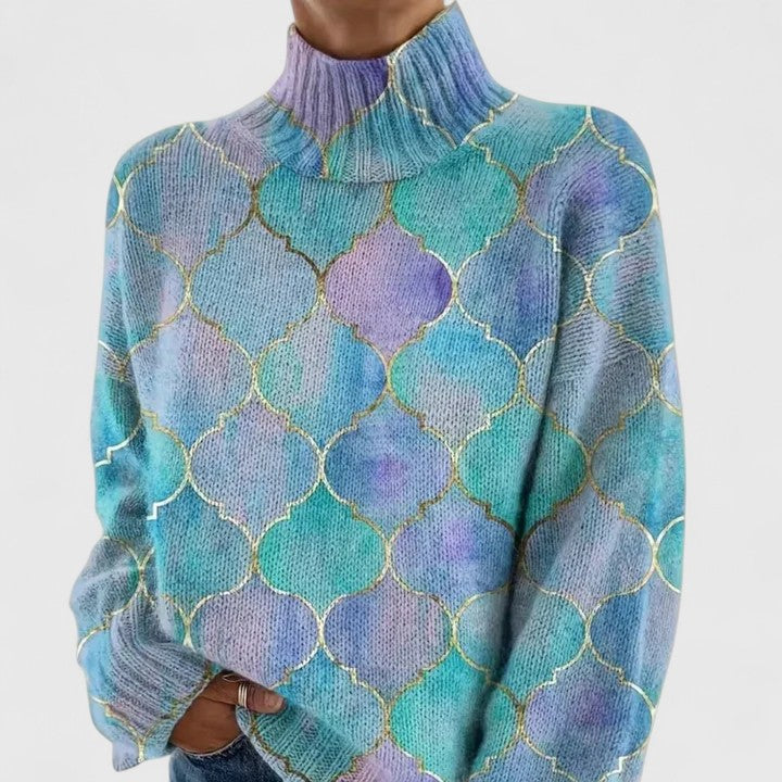 Amélia - High Collar Knit Sweater
